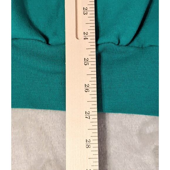 Hanes Sweatshirt Mens M Green EcoSmart Solid Crew Neck Long Sleeve Pullover - Picture 5 of 5